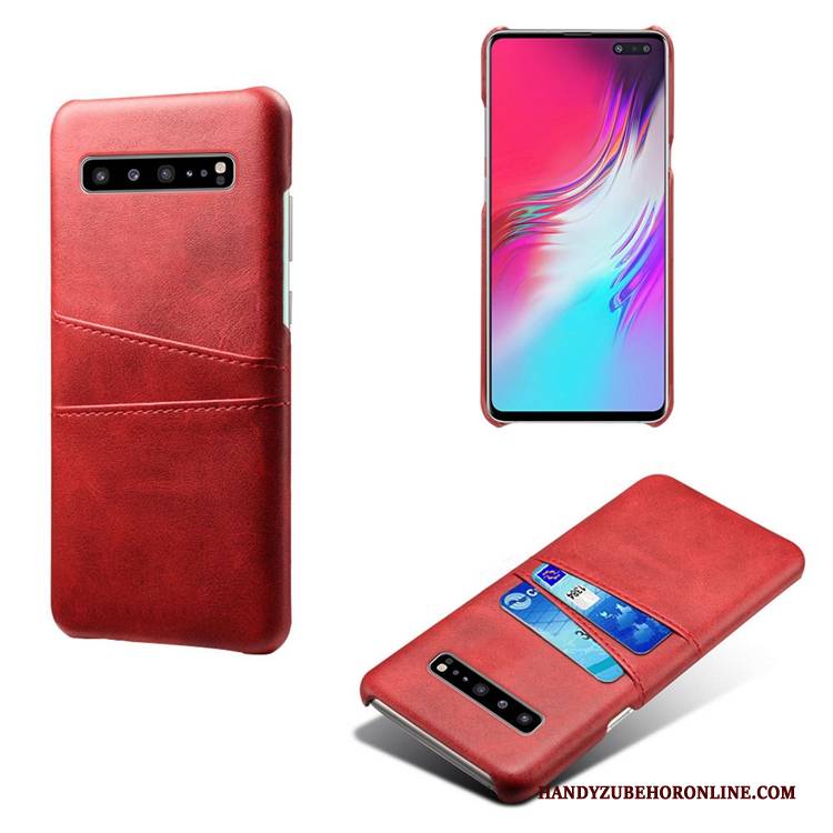 Hülle Samsung Galaxy S10 5g Leder Handyhüllen Kuh, Case Samsung Galaxy S10 5g Persönlichkeit Muster