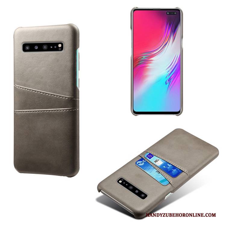 Hülle Samsung Galaxy S10 5g Leder Handyhüllen Kuh, Case Samsung Galaxy S10 5g Persönlichkeit Muster