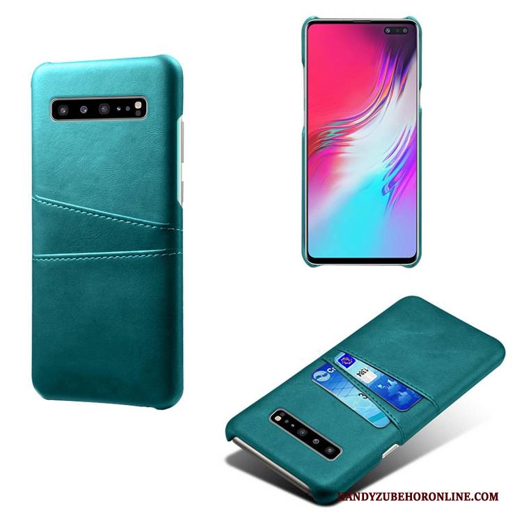 Hülle Samsung Galaxy S10 5g Leder Handyhüllen Kuh, Case Samsung Galaxy S10 5g Persönlichkeit Muster