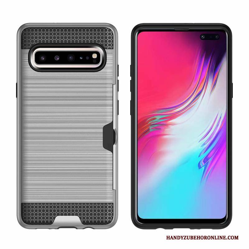 Hülle Samsung Galaxy S10 5g Schutz Grün Handyhüllen, Case Samsung Galaxy S10 5g Karte Seide