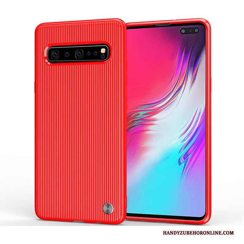 Hülle Samsung Galaxy S10 5g Schutz Netto Rot Handyhüllen, Case Samsung Galaxy S10 5g Silikon Persönlichkeit Anti-sturz