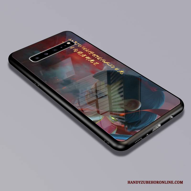 Hülle Samsung Galaxy S10 5g Silikon Angepasst Membran, Case Samsung Galaxy S10 5g Schutz Schwarz Muster