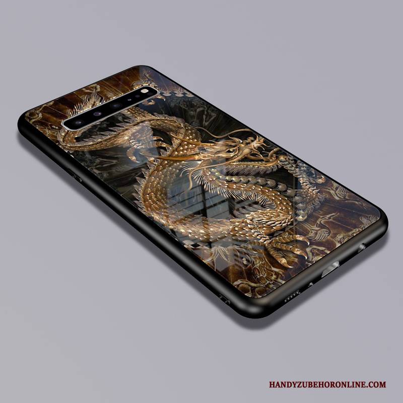 Hülle Samsung Galaxy S10 5g Silikon Angepasst Membran, Case Samsung Galaxy S10 5g Schutz Schwarz Muster