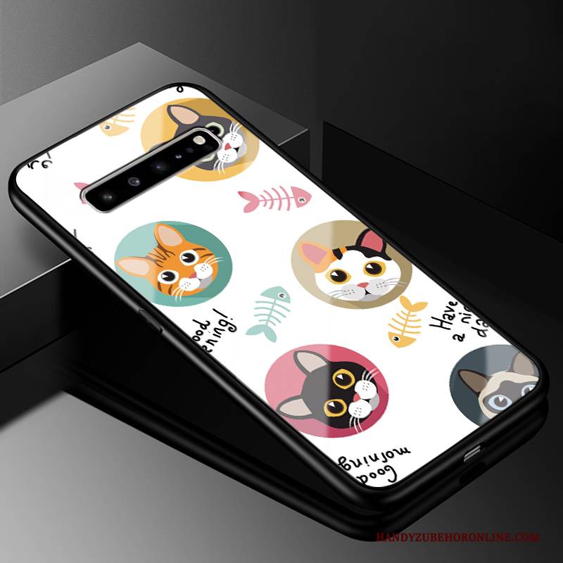 Hülle Samsung Galaxy S10 5g Silikon Glas Anti-sturz, Case Samsung Galaxy S10 5g Schutz Nette Grün