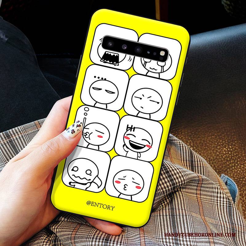 Hülle Samsung Galaxy S10 5g Silikon Handyhüllen Gelb, Case Samsung Galaxy S10 5g Karikatur Nette