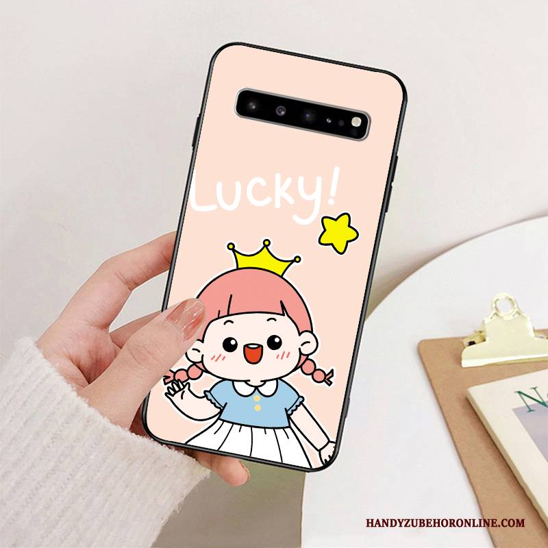 Hülle Samsung Galaxy S10 5g Taschen Nette Anti-sturz, Case Samsung Galaxy S10 5g Karikatur Gelb Liebhaber