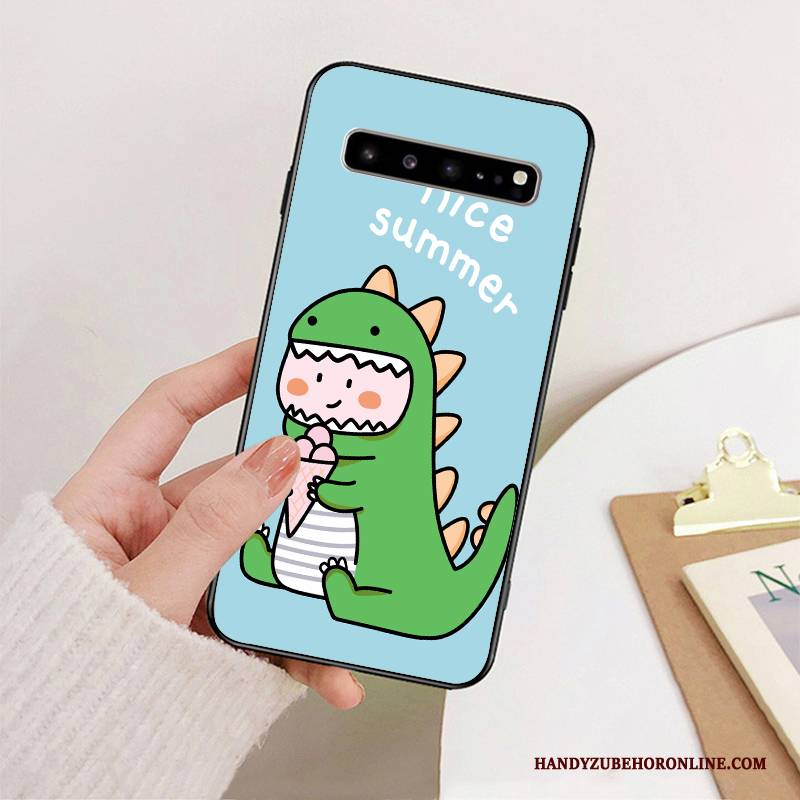 Hülle Samsung Galaxy S10 5g Taschen Nette Anti-sturz, Case Samsung Galaxy S10 5g Karikatur Gelb Liebhaber