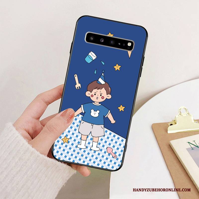 Hülle Samsung Galaxy S10 5g Taschen Nette Anti-sturz, Case Samsung Galaxy S10 5g Karikatur Gelb Liebhaber