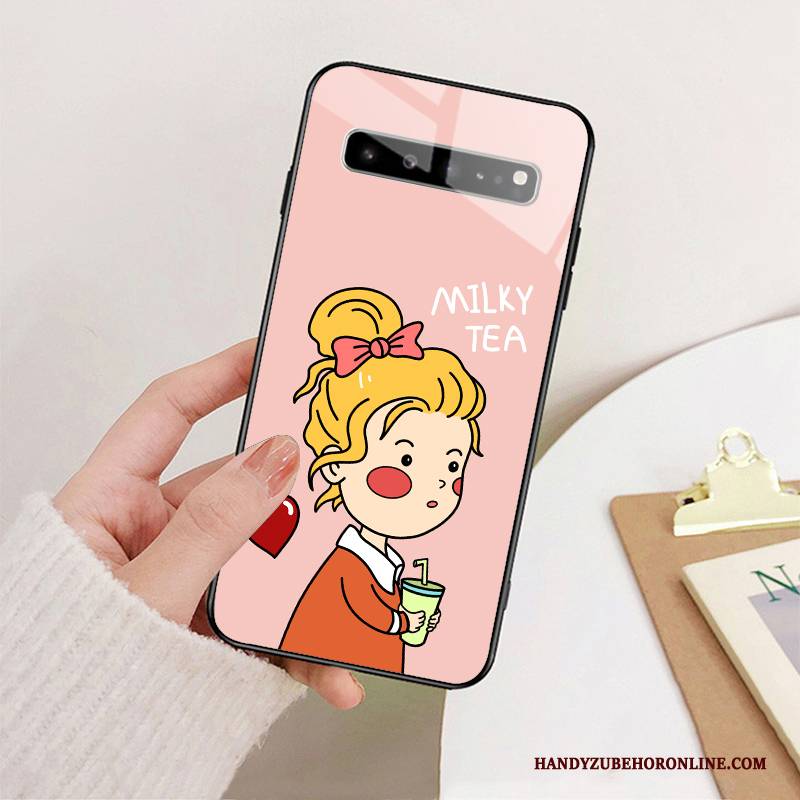 Hülle Samsung Galaxy S10 5g Weiche Anti-sturz Handyhüllen, Case Samsung Galaxy S10 5g Taschen Rosa Nette