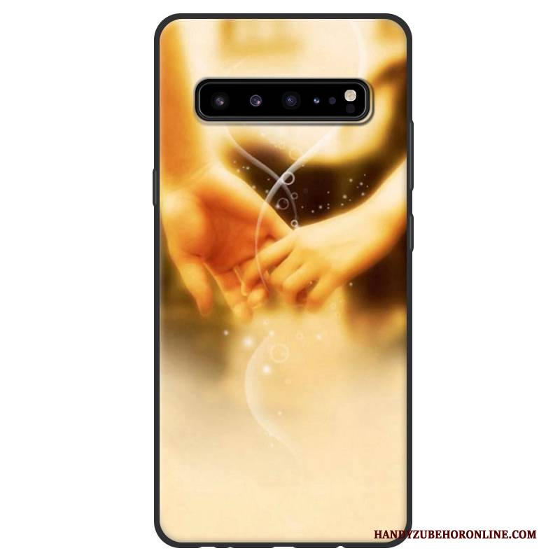 Hülle Samsung Galaxy S10 5g Weiche Nubuck Schwarz, Case Samsung Galaxy S10 5g Schutz Rosa Handyhüllen