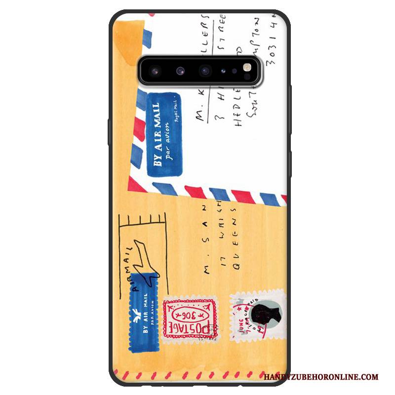 Hülle Samsung Galaxy S10 5g Weiche Nubuck Schwarz, Case Samsung Galaxy S10 5g Schutz Rosa Handyhüllen