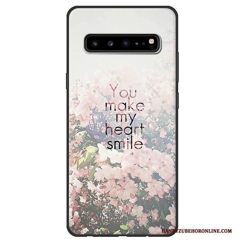 Hülle Samsung Galaxy S10 5g Weiche Nubuck Schwarz, Case Samsung Galaxy S10 5g Schutz Rosa Handyhüllen