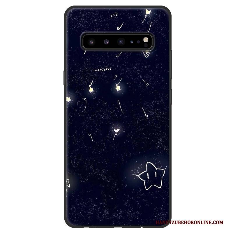 Hülle Samsung Galaxy S10 5g Weiche Nubuck Schwarz, Case Samsung Galaxy S10 5g Schutz Rosa Handyhüllen