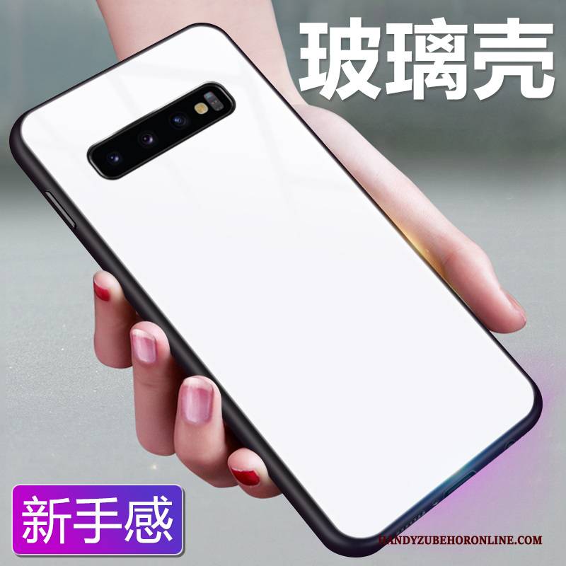 Hülle Samsung Galaxy S10+ Farbe Einfarbig Handyhüllen, Case Samsung Galaxy S10+ Schutz Glas Wind