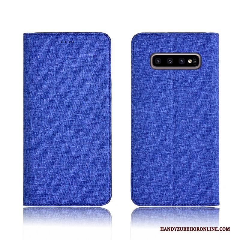 Hülle Samsung Galaxy S10 Folio Grau Anti-sturz, Case Samsung Galaxy S10 Lederhülle Neu Handyhüllen