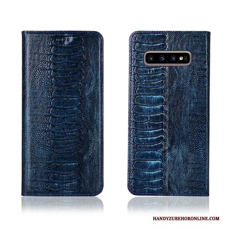 Hülle Samsung Galaxy S10+ Folio Vogel Anti-sturz, Case Samsung Galaxy S10+ Weiche Neu Gelb