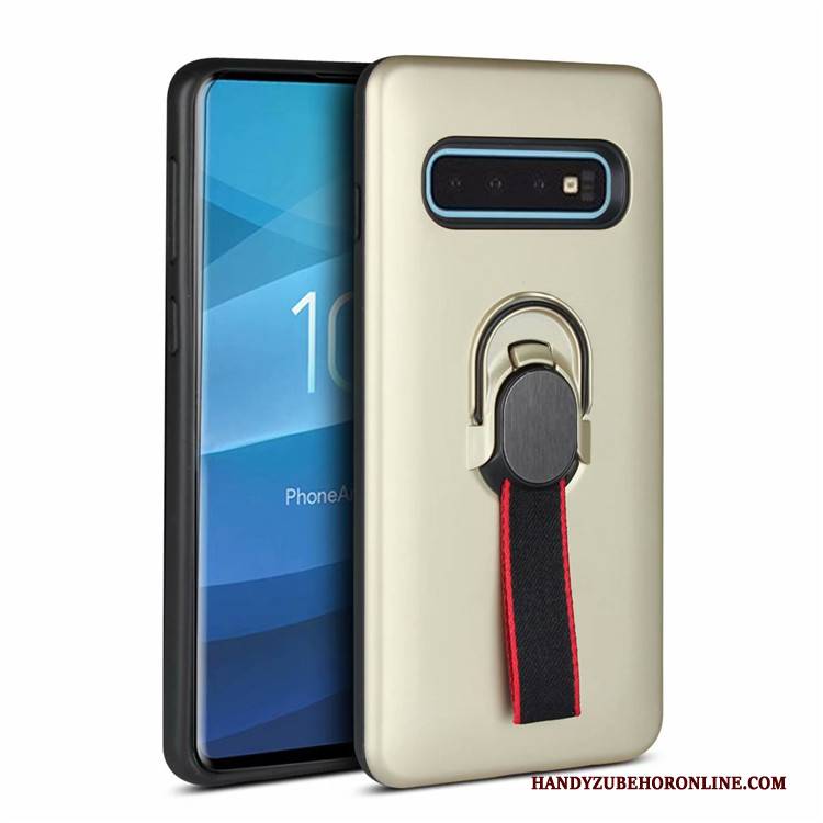 Hülle Samsung Galaxy S10+ Halterung Anti-sturz Handyhüllen, Case Samsung Galaxy S10+ Schutz An Bord Grün