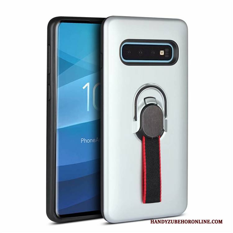 Hülle Samsung Galaxy S10+ Halterung Anti-sturz Handyhüllen, Case Samsung Galaxy S10+ Schutz An Bord Grün