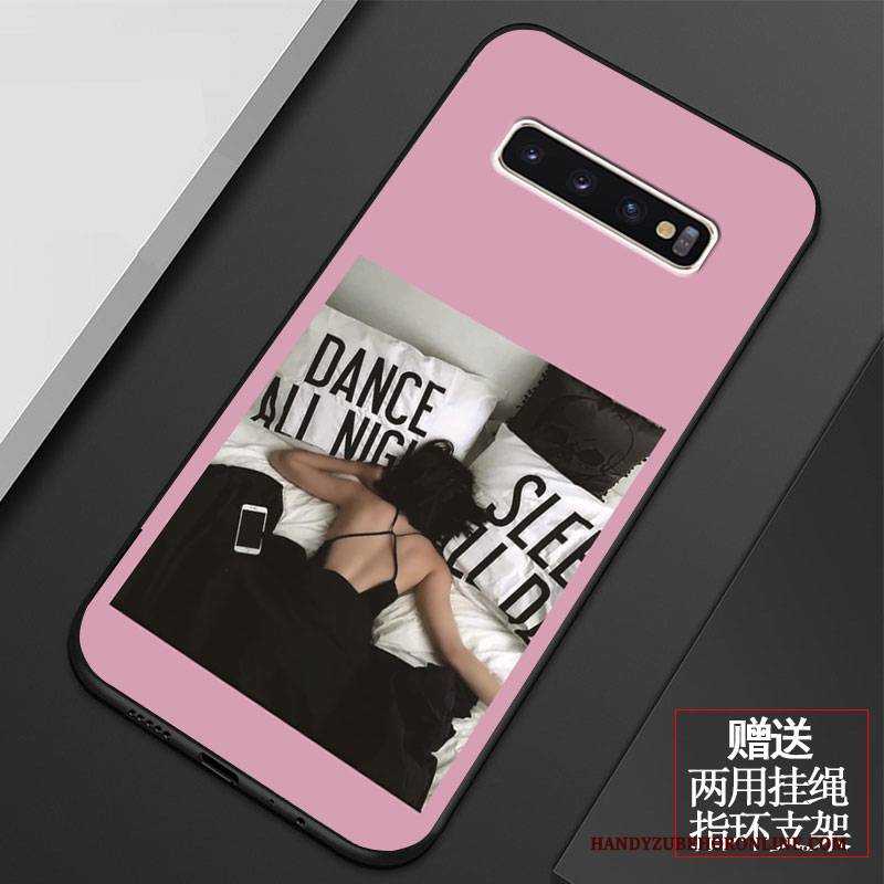 Hülle Samsung Galaxy S10+ Karikatur Anti-sturz Netto Rot, Case Samsung Galaxy S10+ Schutz Handyhüllen Nette