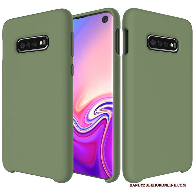 Hülle Samsung Galaxy S10 Kreativ Anti-sturz Trend, Case Samsung Galaxy S10 Silikon Handyhüllen Grün