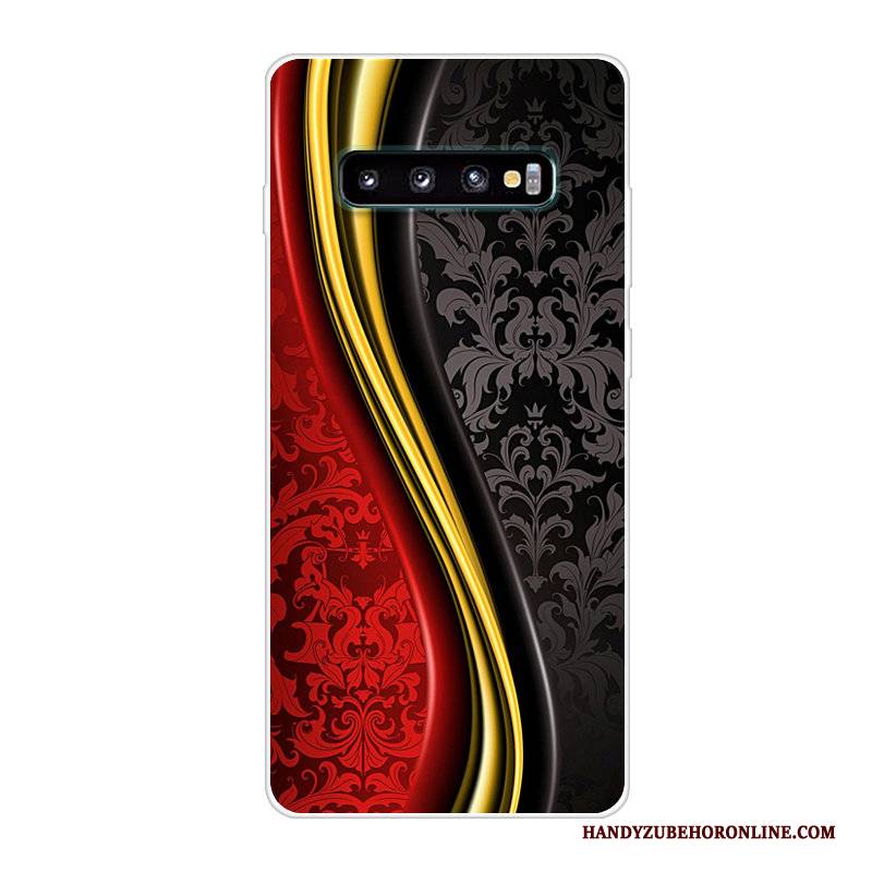 Hülle Samsung Galaxy S10 Kreativ Handyhüllen Anti-sturz, Case Samsung Galaxy S10 Silikon Rot