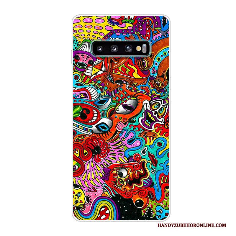 Hülle Samsung Galaxy S10 Kreativ Handyhüllen Anti-sturz, Case Samsung Galaxy S10 Silikon Rot