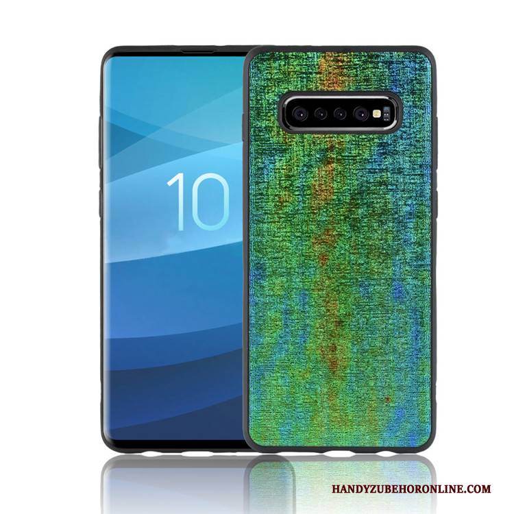 Hülle Samsung Galaxy S10 Kreativ Schwarz Handyhüllen, Case Samsung Galaxy S10 Farbe Anti-sturz