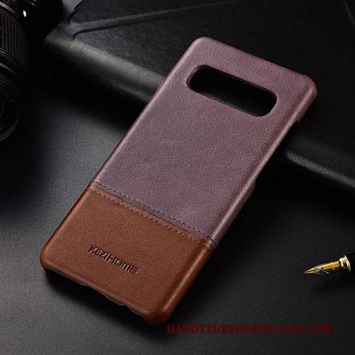 Hülle Samsung Galaxy S10 Leder Business Handyhüllen, Case Samsung Galaxy S10 Rot Schlank