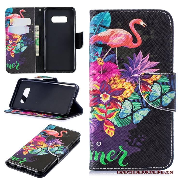 Hülle Samsung Galaxy S10 Lederhülle Trend Schwarz, Case Samsung Galaxy S10 Folio