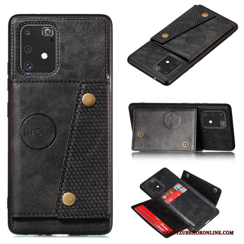 Hülle Samsung Galaxy S10 Lite Halterung Nubuck Gelb, Case Samsung Galaxy S10 Lite Lederhülle Handyhüllen