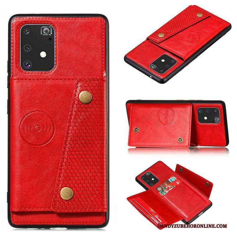 Hülle Samsung Galaxy S10 Lite Halterung Nubuck Gelb, Case Samsung Galaxy S10 Lite Lederhülle Handyhüllen