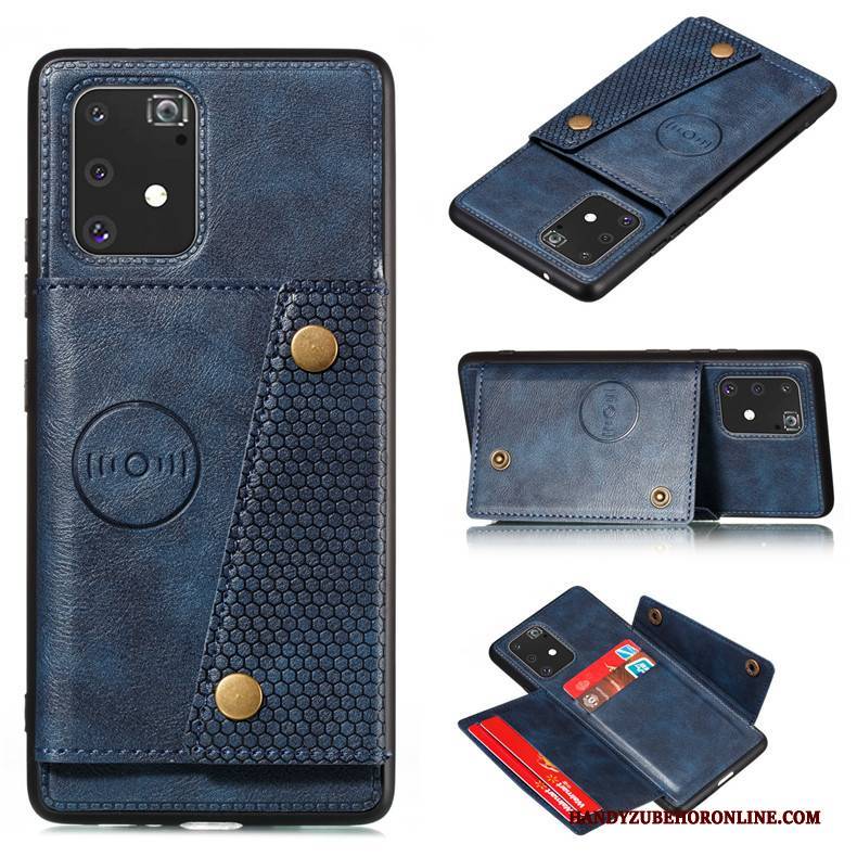 Hülle Samsung Galaxy S10 Lite Halterung Nubuck Gelb, Case Samsung Galaxy S10 Lite Lederhülle Handyhüllen