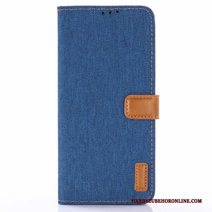 Hülle Samsung Galaxy S10 Lite Lederhülle Denim Blau, Case Samsung Galaxy S10 Lite Folio Handyhüllen