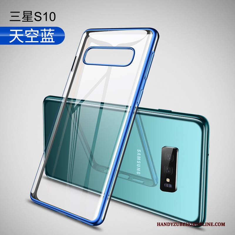 Hülle Samsung Galaxy S10 Mode Persönlichkeit Handyhüllen, Case Samsung Galaxy S10 Silikon Transparent Netto Rot