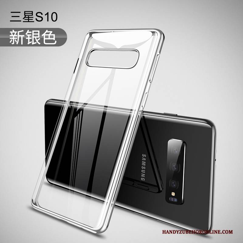 Hülle Samsung Galaxy S10 Mode Persönlichkeit Handyhüllen, Case Samsung Galaxy S10 Silikon Transparent Netto Rot