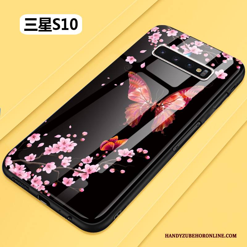 Hülle Samsung Galaxy S10 Schutz Anti-sturz Blumen, Case Samsung Galaxy S10 Kreativ Persönlichkeit Schwer