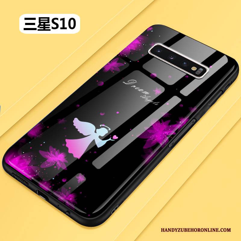 Hülle Samsung Galaxy S10 Schutz Anti-sturz Blumen, Case Samsung Galaxy S10 Kreativ Persönlichkeit Schwer