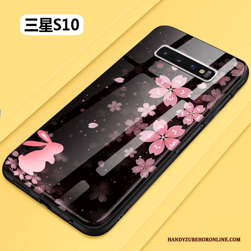 Hülle Samsung Galaxy S10 Schutz Anti-sturz Blumen, Case Samsung Galaxy S10 Kreativ Persönlichkeit Schwer