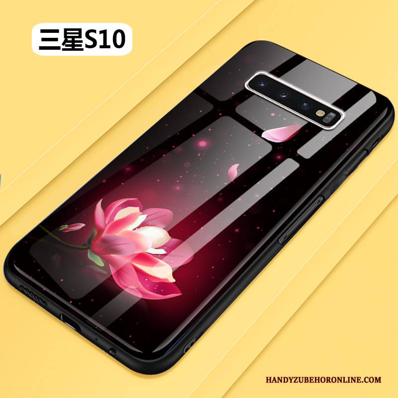 Hülle Samsung Galaxy S10 Schutz Anti-sturz Blumen, Case Samsung Galaxy S10 Kreativ Persönlichkeit Schwer