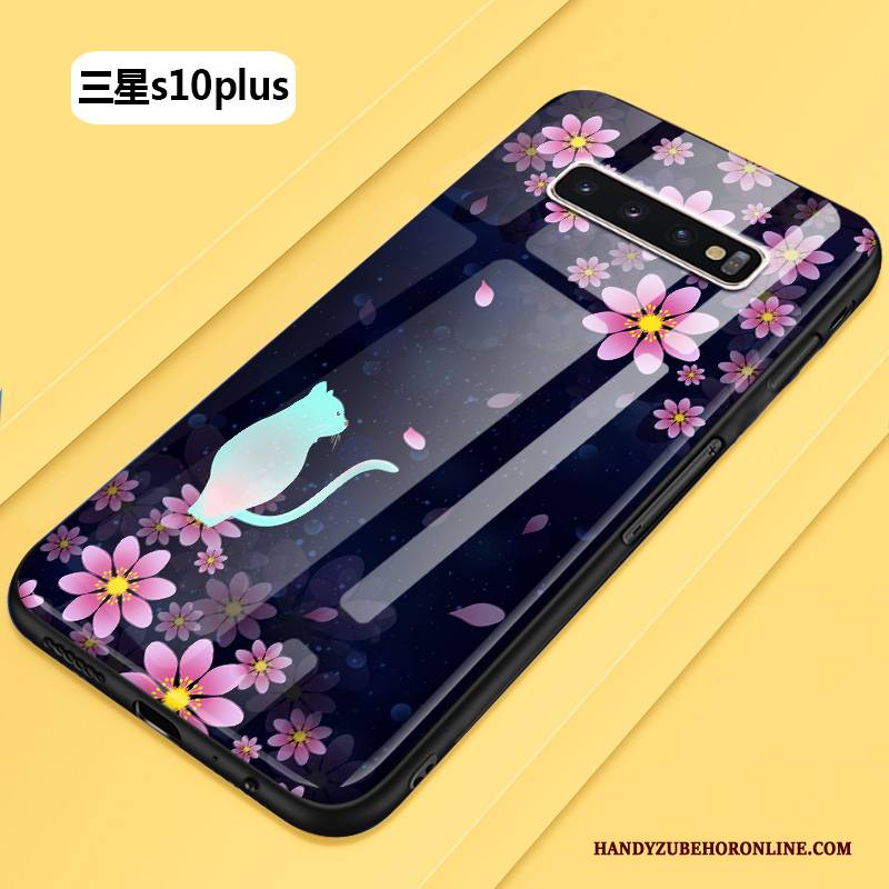 Hülle Samsung Galaxy S10 Schutz Anti-sturz Blumen, Case Samsung Galaxy S10 Kreativ Persönlichkeit Schwer