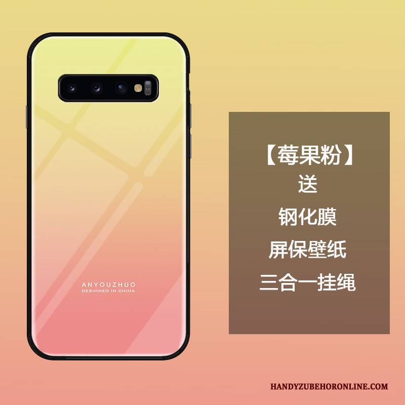 Hülle Samsung Galaxy S10 Schutz Anti-sturz Farbverlauf, Case Samsung Galaxy S10 Mode Handyhüllen Einfach