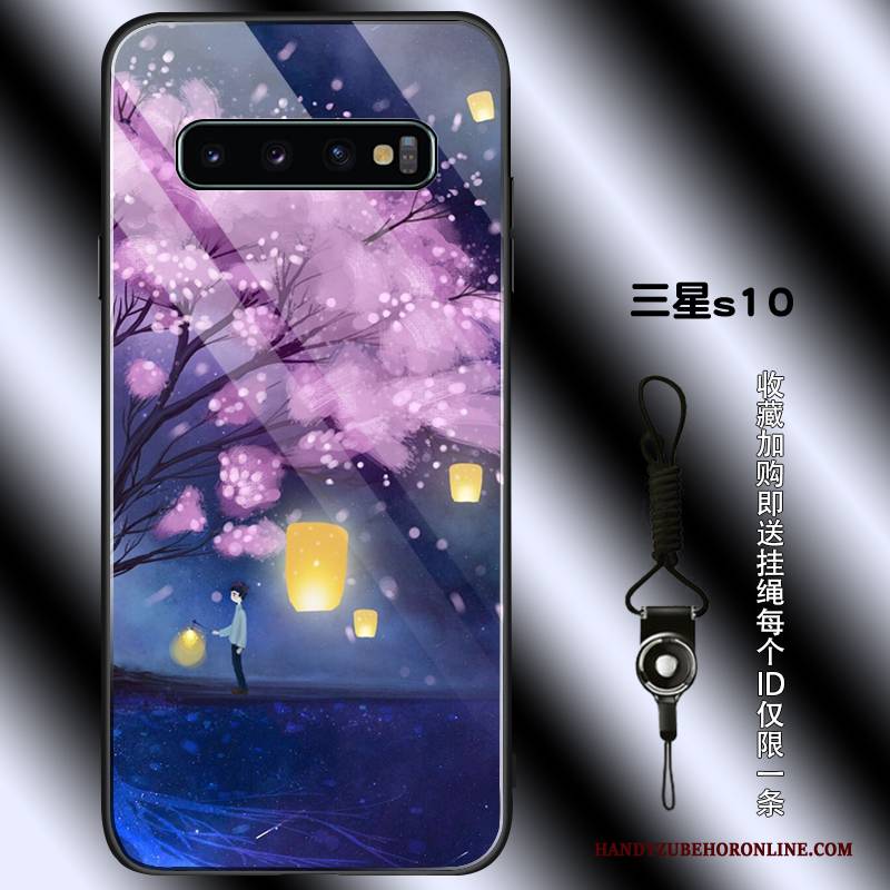 Hülle Samsung Galaxy S10 Schutz Anti-sturz Jugend, Case Samsung Galaxy S10 Taschen Fantasie Lila