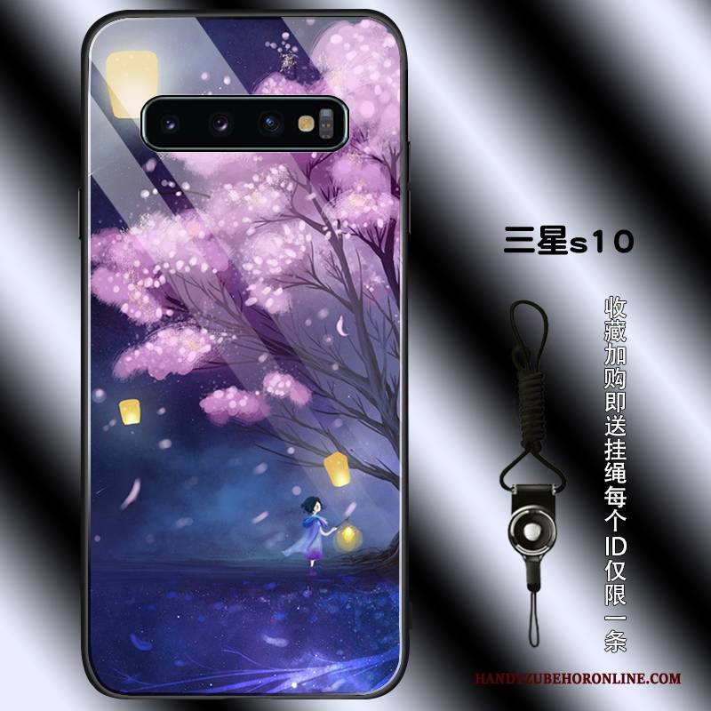 Hülle Samsung Galaxy S10 Schutz Anti-sturz Jugend, Case Samsung Galaxy S10 Taschen Fantasie Lila