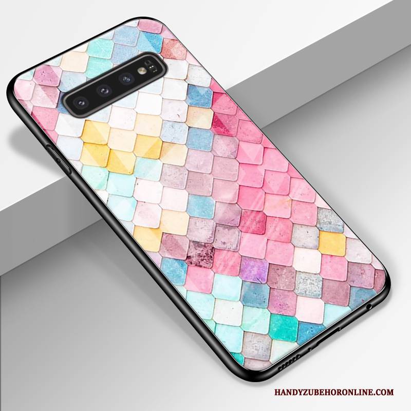 Hülle Samsung Galaxy S10+ Schutz Anti-sturz Nette, Case Samsung Galaxy S10+ Weiche Trend Glas