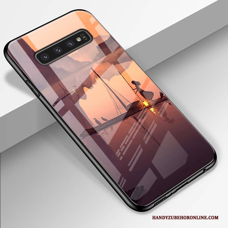 Hülle Samsung Galaxy S10+ Schutz Anti-sturz Nette, Case Samsung Galaxy S10+ Weiche Trend Glas