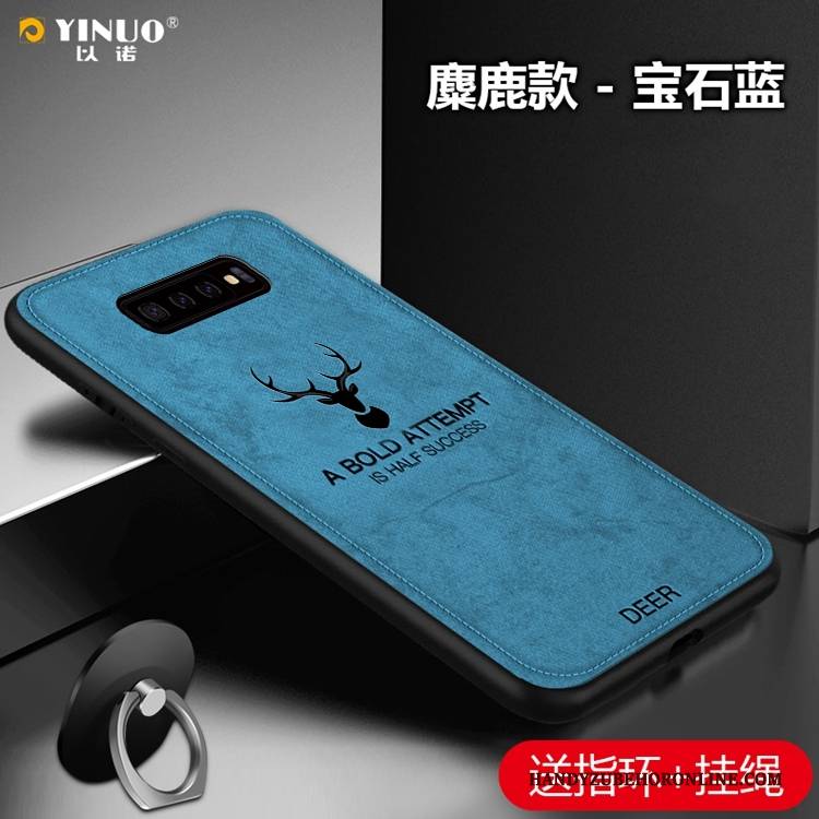 Hülle Samsung Galaxy S10 Schutz Einfach Blau, Case Samsung Galaxy S10 Anti-sturz Schwer