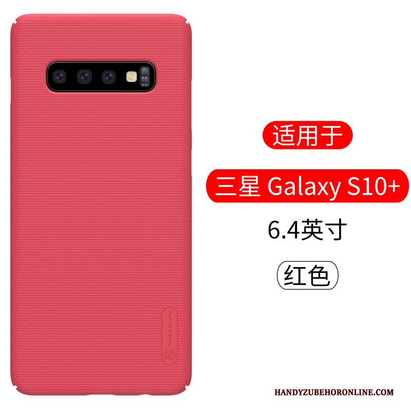 Hülle Samsung Galaxy S10+ Schutz Handyhüllen Anti-sturz, Case Samsung Galaxy S10+ Gold Nubuck