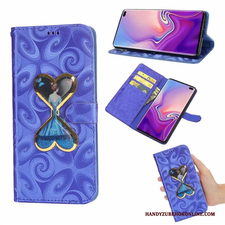 Hülle Samsung Galaxy S10 Schutz Handyhüllen Treibsand, Case Samsung Galaxy S10 Gemalt Anti-sturz Rosa