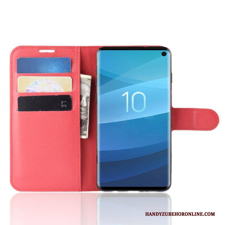 Hülle Samsung Galaxy S10+ Schutz Karte Business, Case Samsung Galaxy S10+ Lederhülle Schwarz Handyhüllen