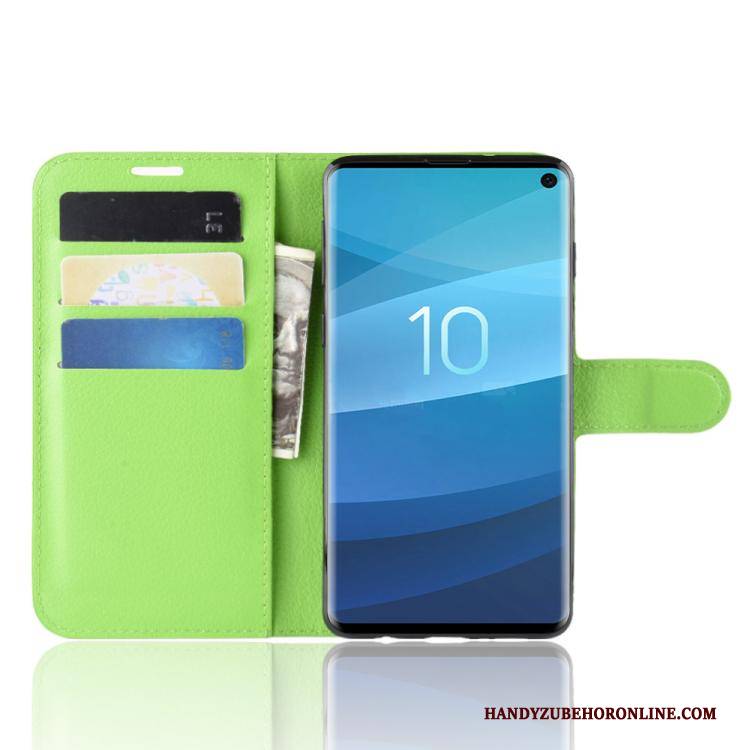 Hülle Samsung Galaxy S10+ Schutz Karte Business, Case Samsung Galaxy S10+ Lederhülle Schwarz Handyhüllen